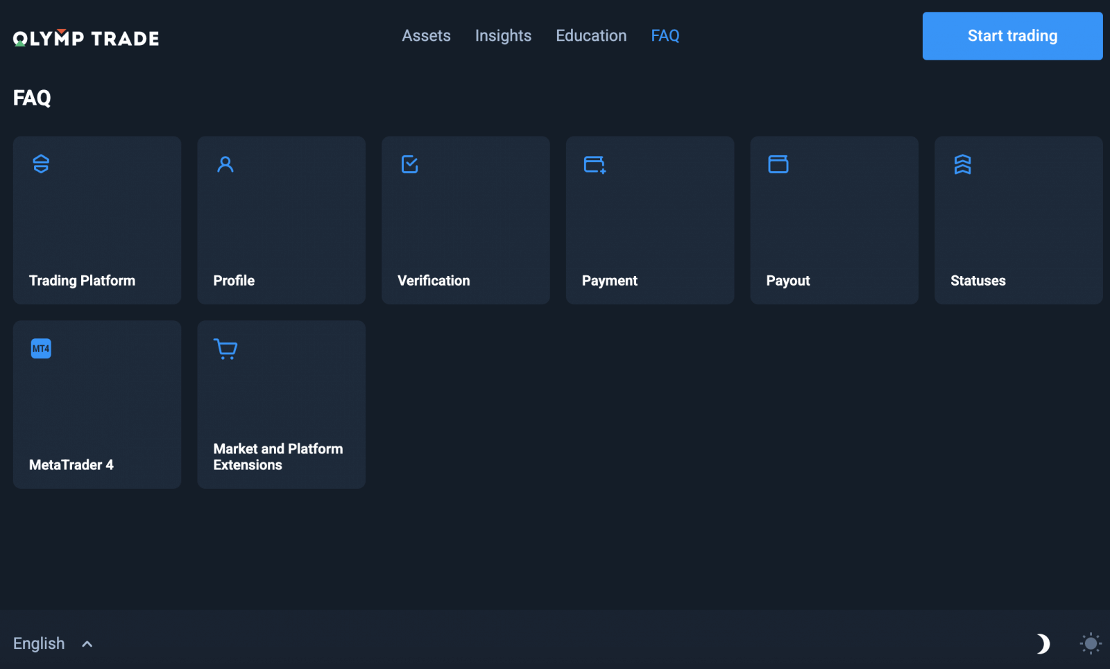 Olymptrade サポートへの連絡方法 Olymptrade サポートへの連絡方法