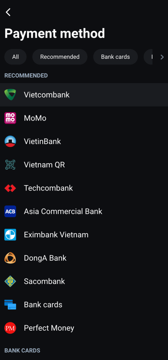 Como depositar dinheiro na Olymptrade via transferência bancária Como depositar dinheiro na Olymptrade via transferência bancária