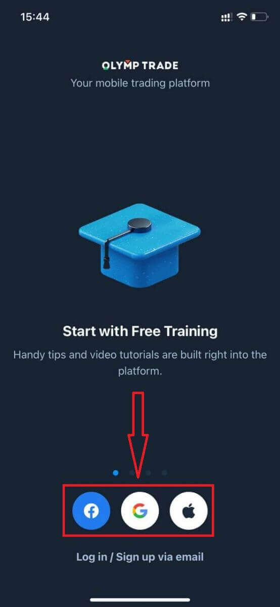 نحوه ورود و تأیید حساب در Olymptrade