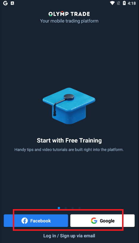 Olymptrade-də Demo Hesabını Necə Açmaq olar