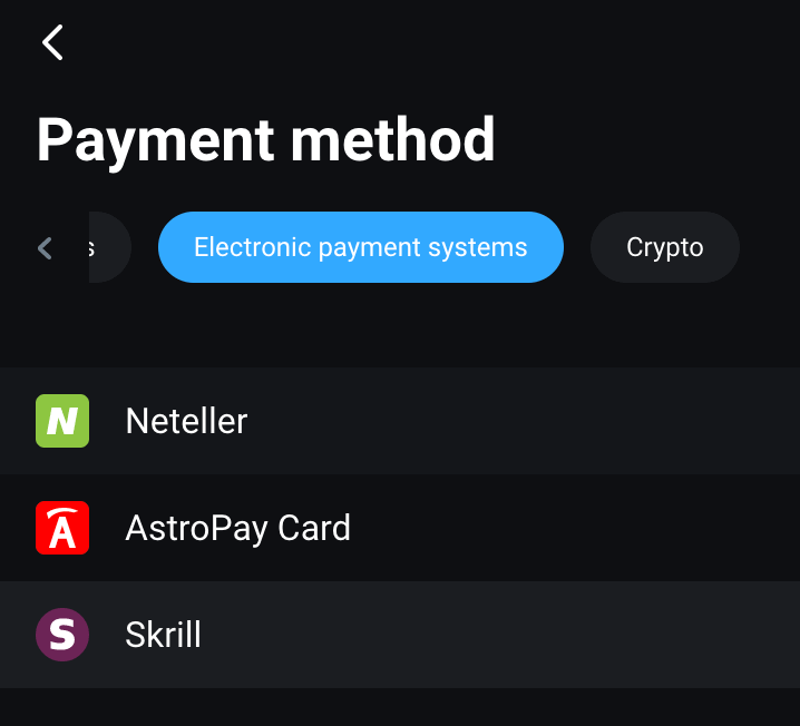 Hababka Deposit Olymptrade: AstroPay, Lacag Taam ah, Neteller, Skrill Hababka Deposit Olymptrade: AstroPay, Lacag Taam ah, Neteller, Skrill